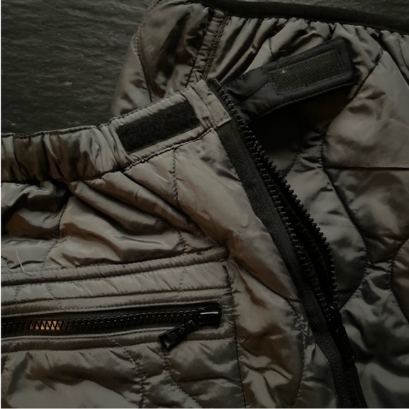 All Saints] Black Grey Quilted Padded Double sides Ski Snowboard Pants Joggers - Picture 11 of 16